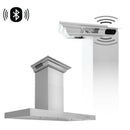 ZLINE Wall Mount Range Hood In Stainless Steel With Built-In ZLINE CrownSound® Bluetooth Speakers (KECRN-BT) - MyBBQDirect