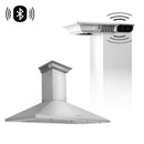 ZLINE 30 in. Ducted Vent Wall Mount Range Hood in Stainless Steel with Built-in ZLINE CrownSound™ Bluetooth Speakers (KL2CRN-BT)