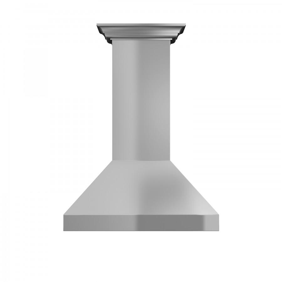 ZLINE Professional Convertible Vent Wall Mount Range Hood in Stainless Steel with Crown Molding (597CRN) - MyBBQDirect