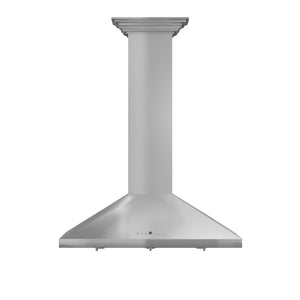 ZLINE Convertible Vent Wall Mount Range Hood in Stainless Steel with Crown Molding (KL2CRN) - MyBBQDirect