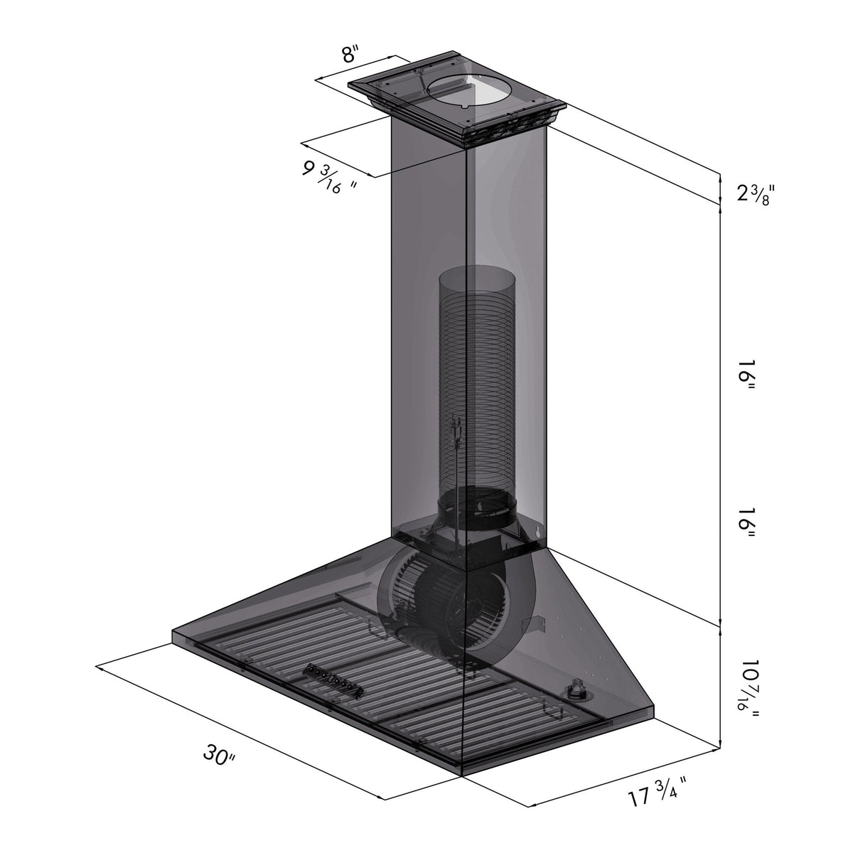 ZLINE Convertible Vent Wall Mount Range Hood in Stainless Steel with Crown Molding (KL2CRN) - MyBBQDirect