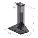 ZLINE Convertible Vent Wall Mount Range Hood in Stainless Steel with Crown Molding (KL2CRN) - MyBBQDirect