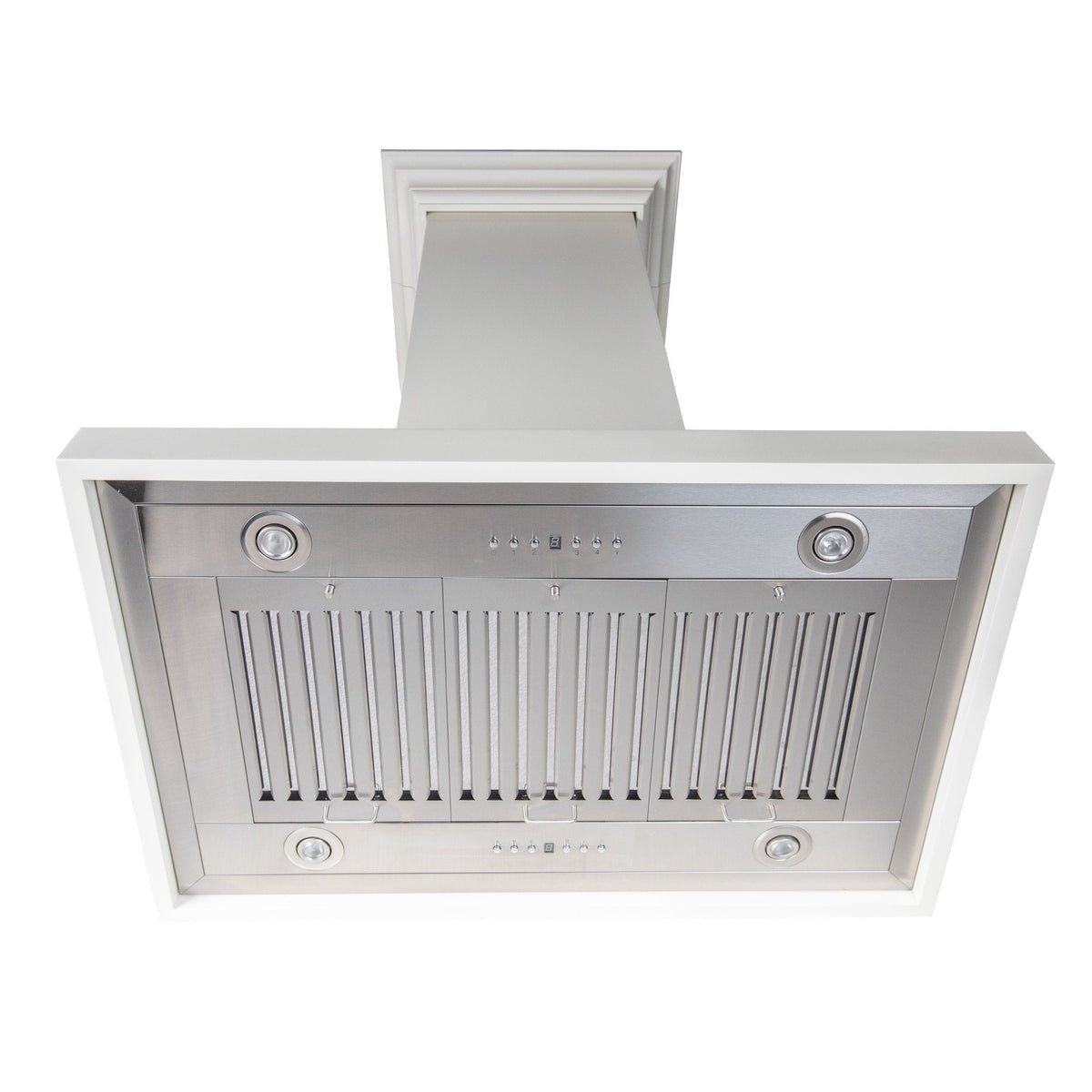 ZLINE Wooden Island Mount Range Hood in Cottage White (KBiTT) - MyBBQDirect