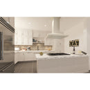 ZLINE Wooden Island Mount Range Hood in Cottage White (KBiTT) - MyBBQDirect