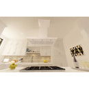 ZLINE Wooden Island Mount Range Hood in Cottage White (KBiTT) - MyBBQDirect