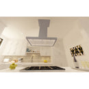 ZLINE 30 in. Convertible Vent Wooden Island Mount Range Hood in Gray (KBiUU) - MyBBQDirect