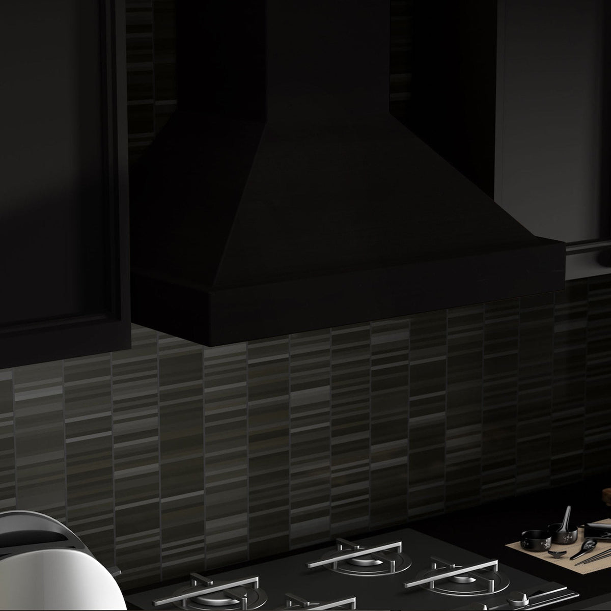 ZLINE Convertible Vent Wooden Wall Mount Range Hood in Black (KBCC) - MyBBQDirect