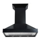 ZLINE Convertible Vent Wooden Wall Mount Range Hood in Black (KBCC) - MyBBQDirect