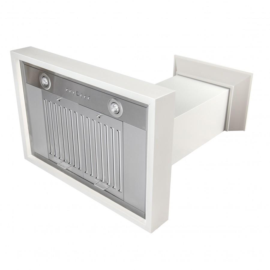 ZLINE Ducted Wooden Wall Mount Range Hood in Cottage White (KBTT) - MyBBQDirect