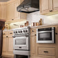 ZLINE Wooden Wall Mount Range Hood In Black - Includes Remote Blower Motor (321CC-RS/RD) - MyBBQDirect